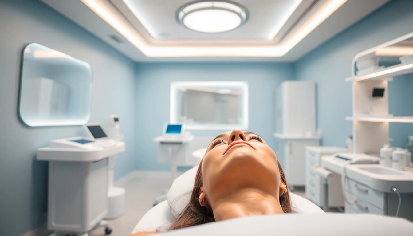 Engaging scene of remodelare corporala sibiu treatment in a serene setting with advanced technology.