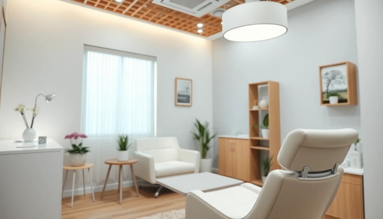 Consultation at 東京植毛クリニック featuring modern decor and warm atmosphere.