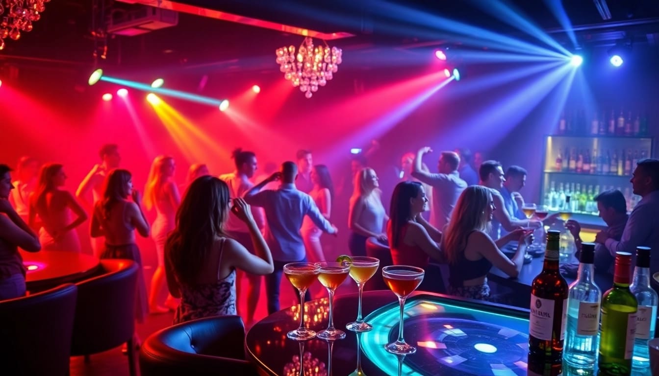 Vibrant nightlife at Club Noir, the premier night club sxm experience in St. Martin.