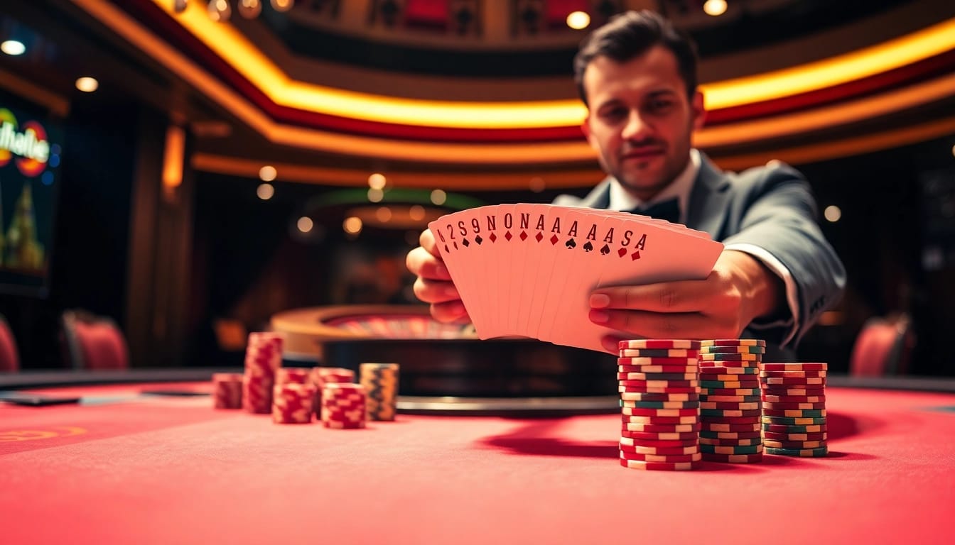 Experience thrilling gameplay at NH88 with vibrant casino tables and professional dealers.