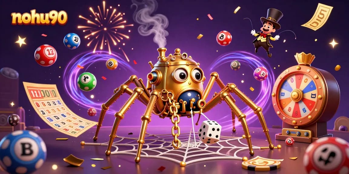 Experience thrilling gameplay at nohu90 with vibrant lottery balls, festive confetti, and dynamic gaming elements