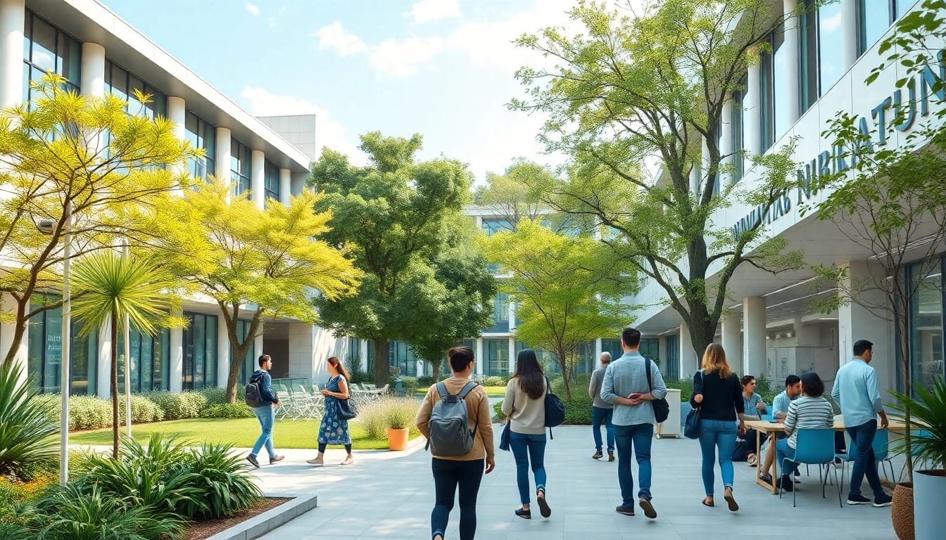 Experience the vibrant campus life at Nişantaşı University, showcasing students engaging in modern education activities.