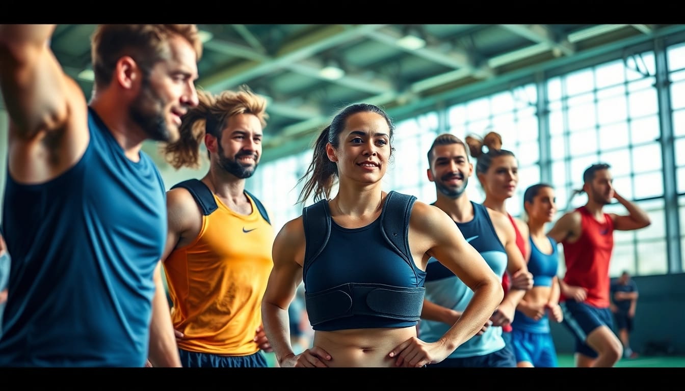 Best double shoulder support brace featured on athletes in action, emphasizing comfort and performance.