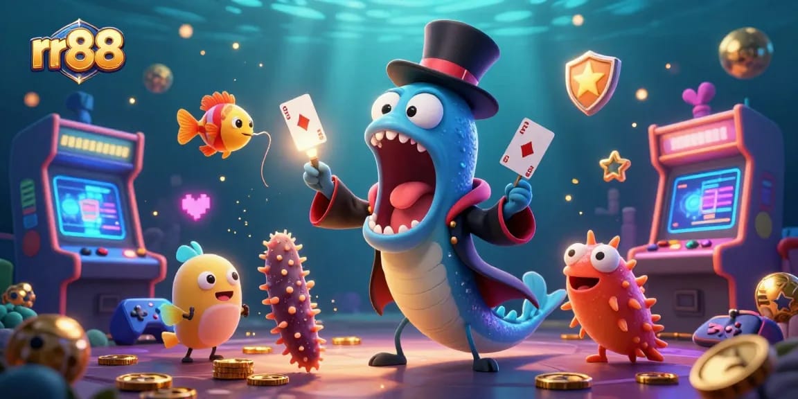 Experience thrilling gameplay with rr88's vibrant underwater scene featuring casino elements