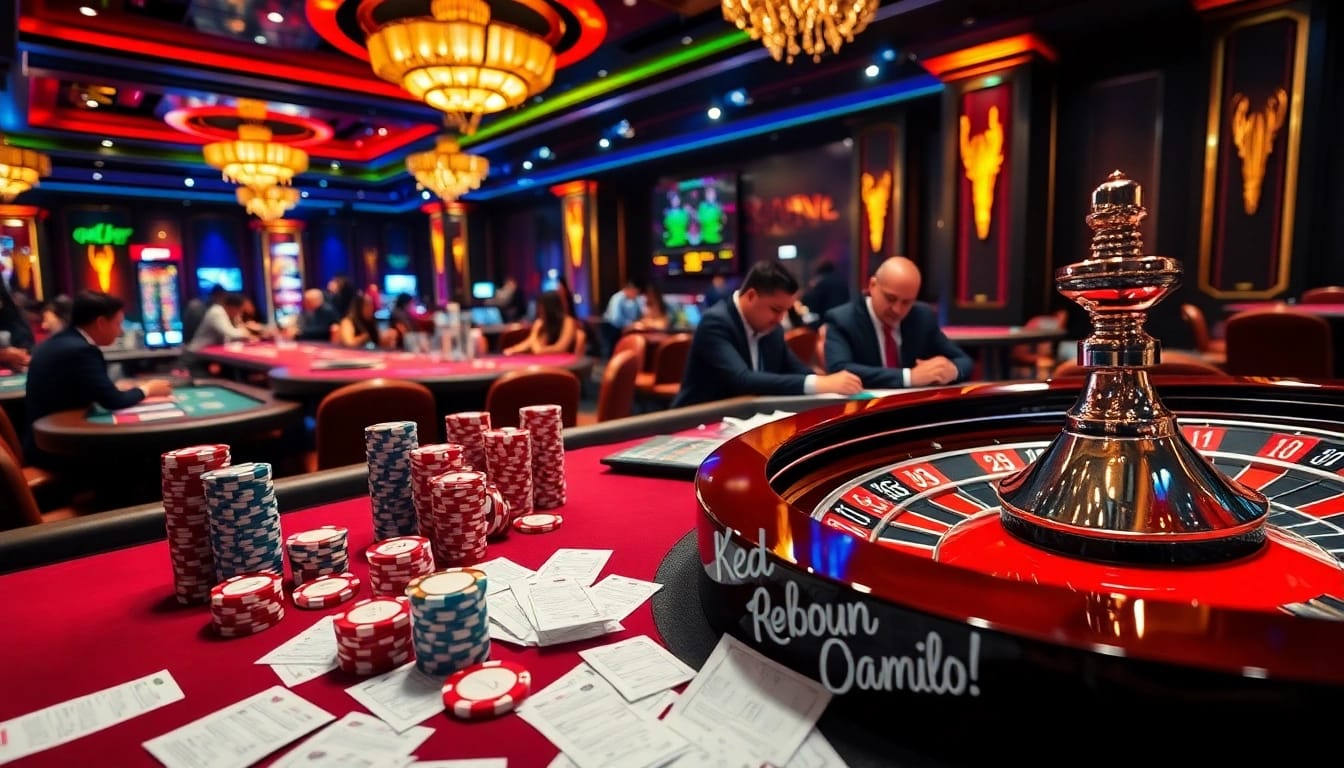 Experience the thrill of keobongda with high-stakes poker tables, vibrant colors, and engaged players.