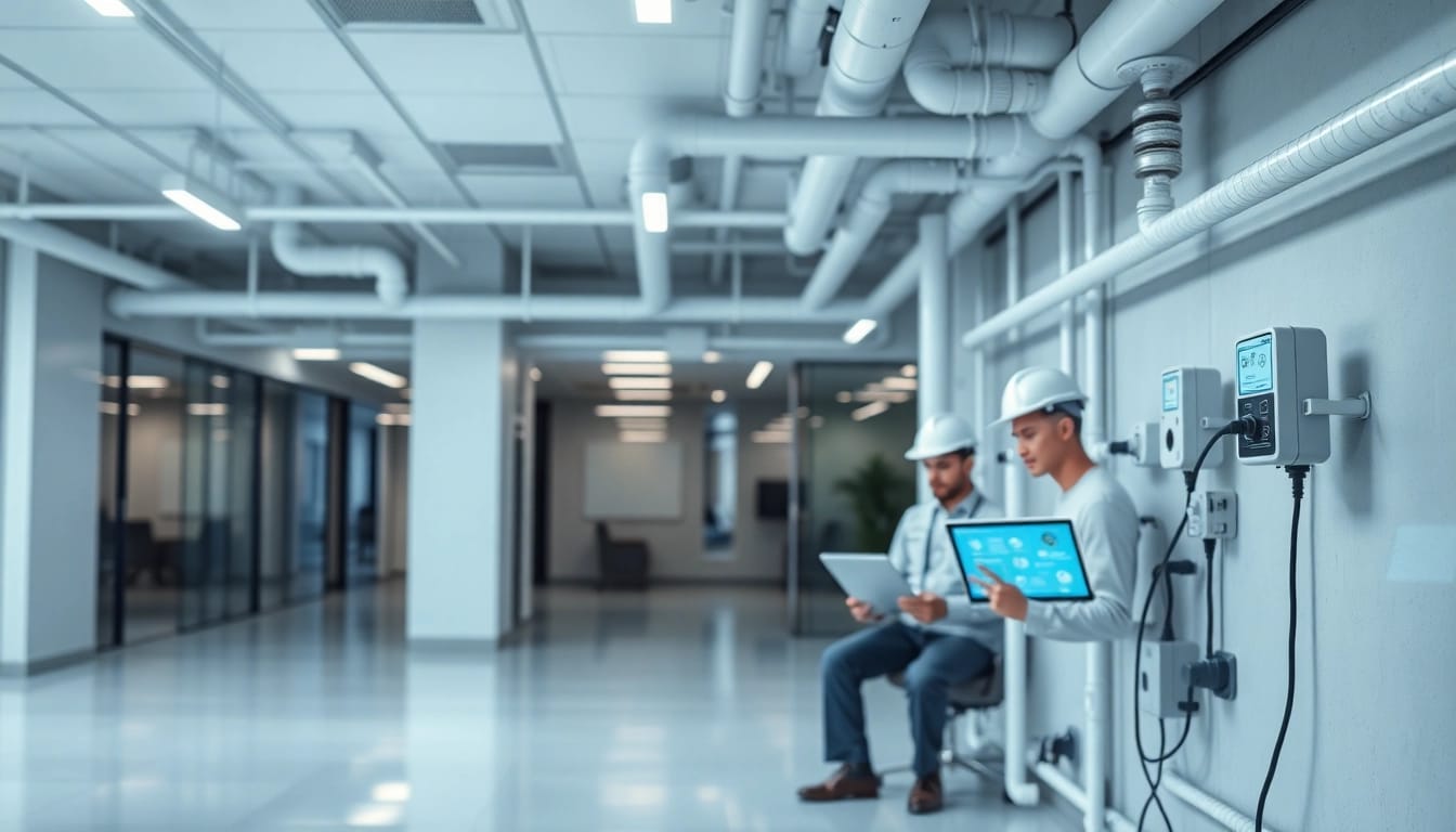 Efficient Commercial Leak Detection through advanced monitoring systems in modern office infrastructure.