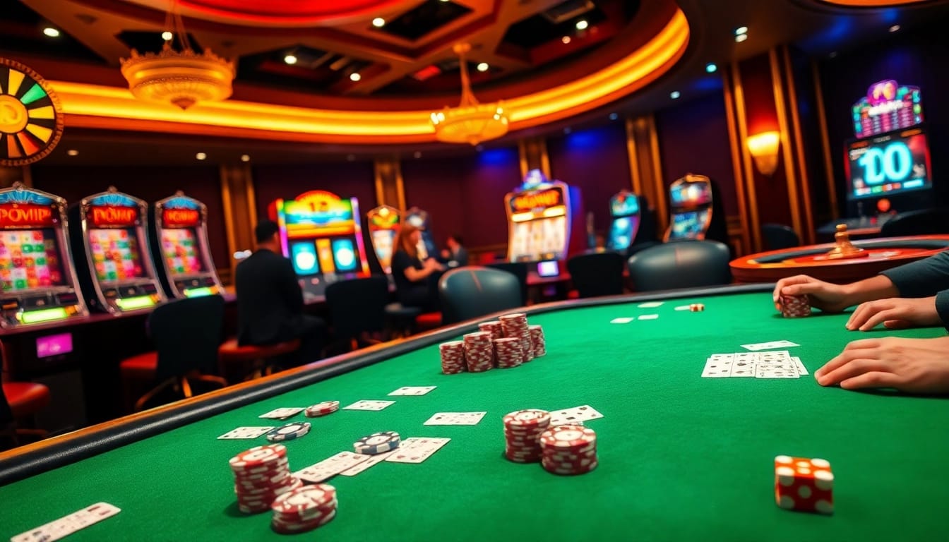 Exciting casino scene showcasing rik vip poker games with vibrant tables and thrilling gameplay elements.