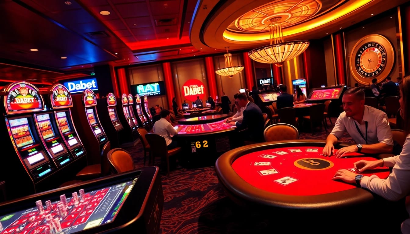 Dabet poker chips and cards on a casino table, embodying the excitement of high-stakes gambling.
