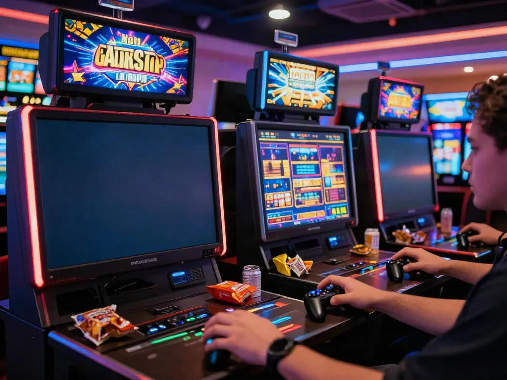 Exciting gameplay at a vibrant casino non Gamstop environment with digital slot machines.