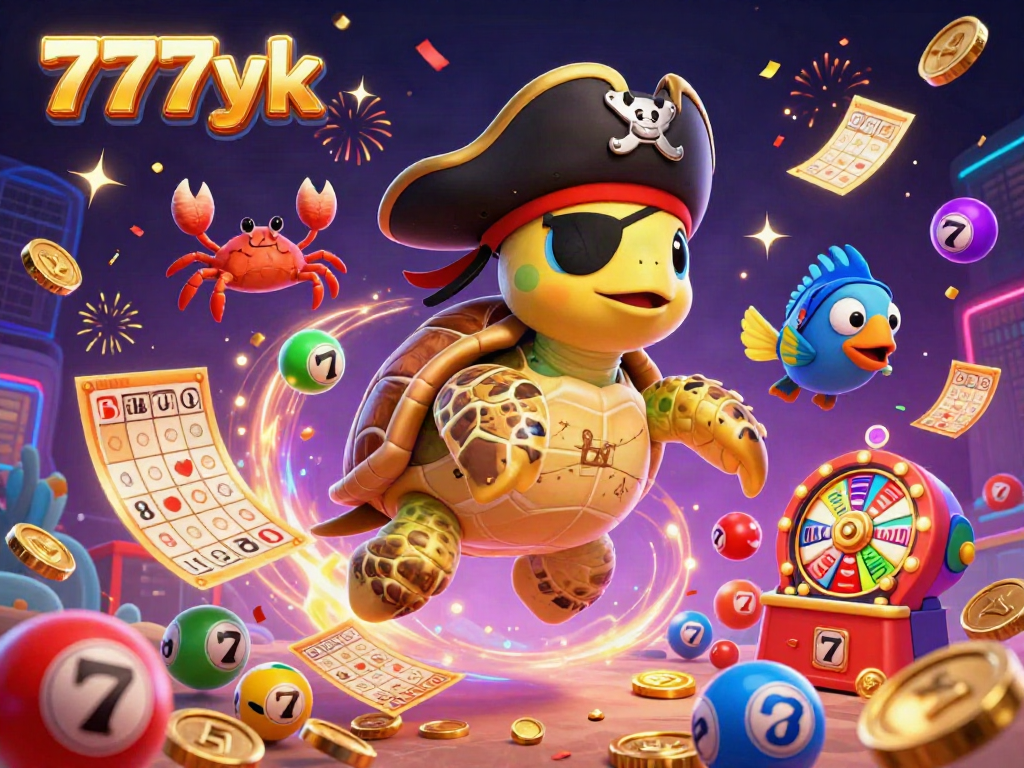 Experience thrilling gameplay at 777yk with colorful slot reels and vibrant underwater characters in an exciting casino scene.