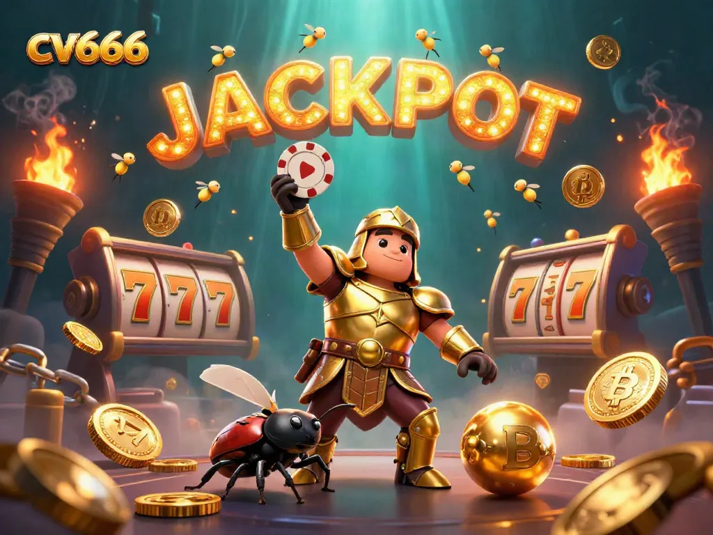 Engage with cv666 by winning big in this vibrant 3D jackpot scene featuring exciting slot elements.