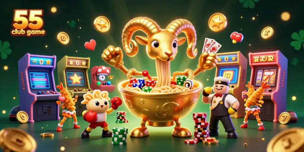 Engage with exciting gameplay at 55 club game featuring colorful casino characters and dynamic elements.