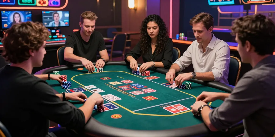 Engaging casino non GamStop experience with players at a virtual gaming table.