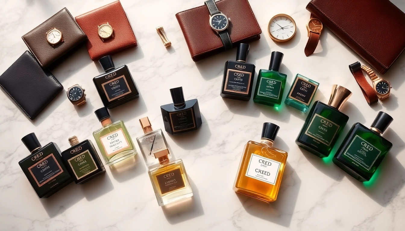 Discover premium Creed perfume dupes with an elegant flat lay of fragrance bottles.