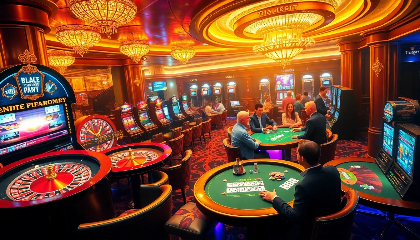 Experience the thrill of gaming at thabet com with luxurious casino tables and exciting betting action.