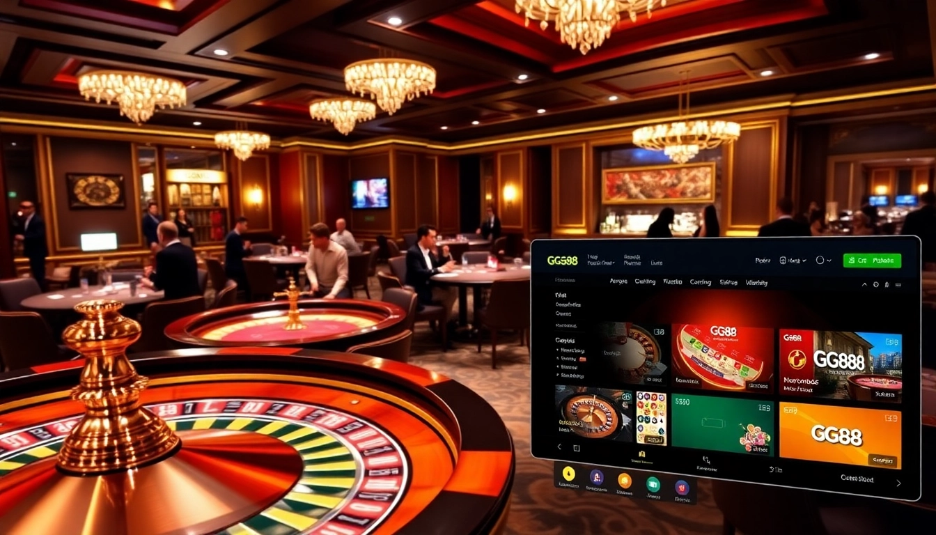 Experience thrilling gameplay at GG88 with vibrant casino tables and engaging online interfaces.