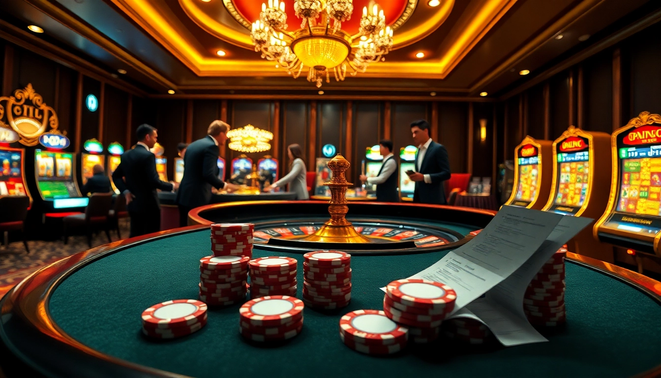 Exciting casino gameplay at 99win with vibrant slot machines and a roulette table.