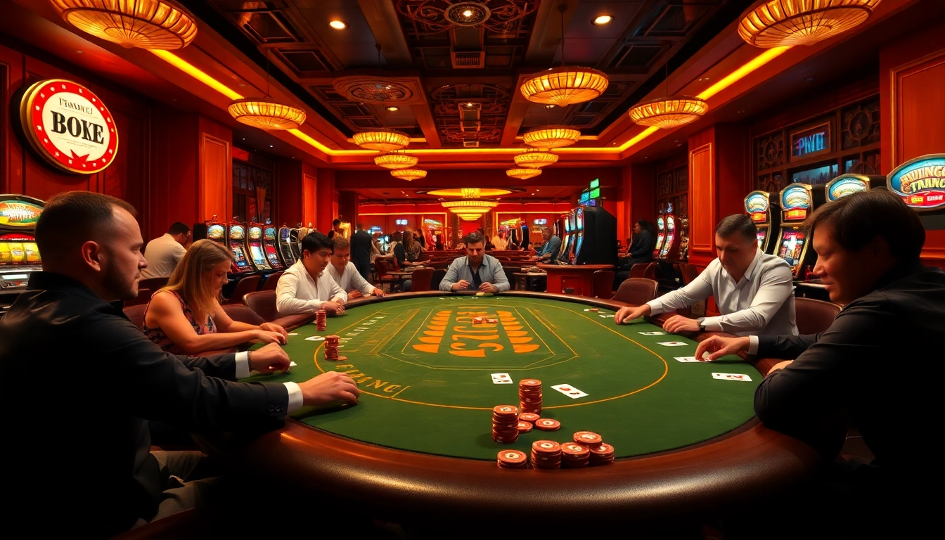 Thrilling gameplay action at the luxurious 789 Club casino featuring poker chips and cards.