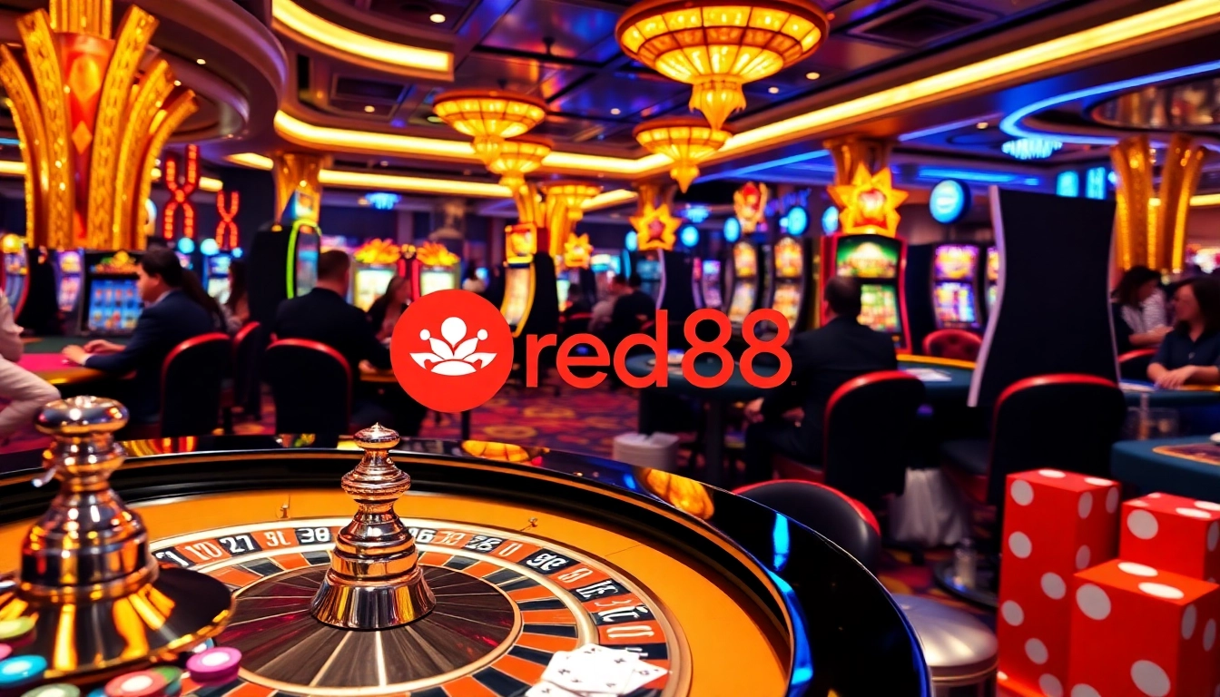 Experience the excitement of the red88 game in a vibrant casino atmosphere.