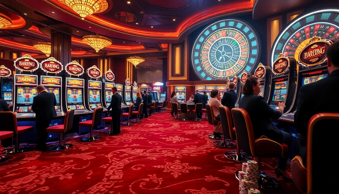 Experience the excitement of Raja Barong Slot amidst a luxurious casino setting.