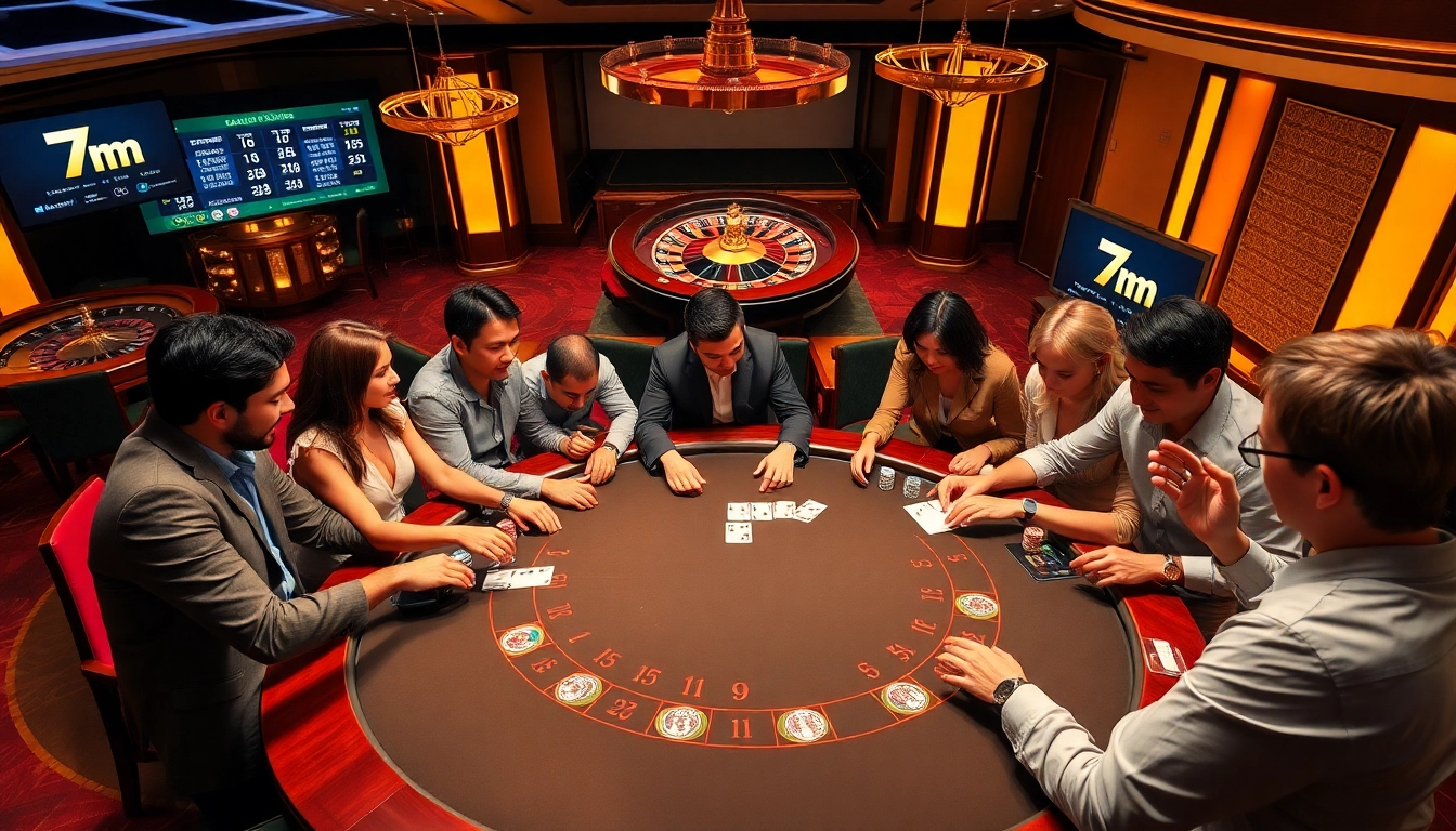 Exciting blackjack action at a luxurious casino table with real-time odds from 7m.