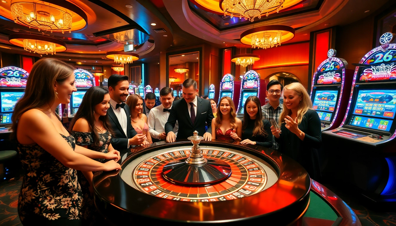 Players enjoying the zbet game at an exciting casino table with vibrant graphics and chips.