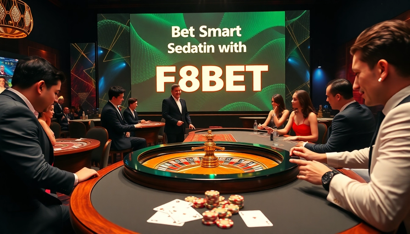 Successful online gambling experience with https://f8bet11.net/ at a vibrant casino table surrounded by excited players.