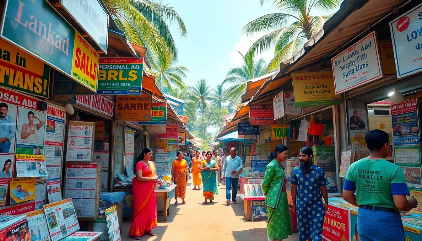 Lanka Ad marketplace showcasing vibrant Sri Lankan local advertisements and community interaction.