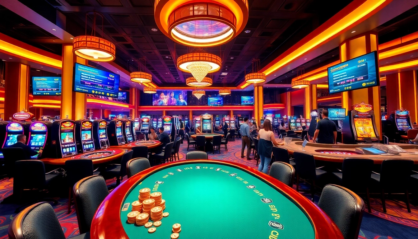 Experience the thrilling atmosphere of gambling at https://123win.free/ with vibrant tables, chips, and excited players.