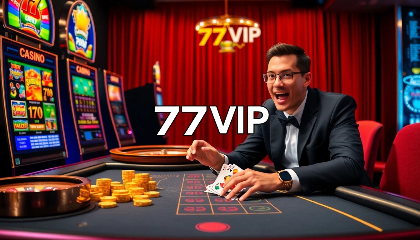 Experience the excitement of 777VIP casino games with vibrant slot machines and thrilling roulette.