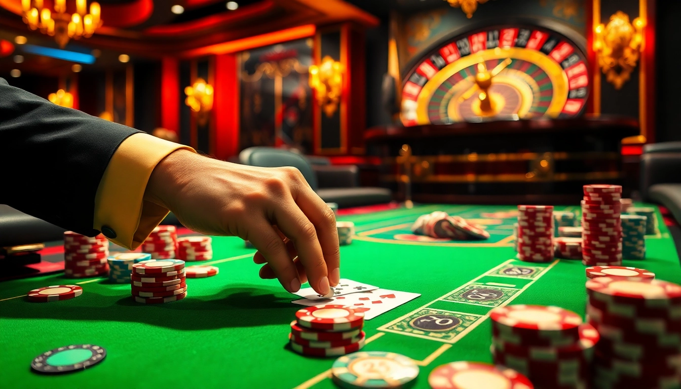 Experience the thrill of 79king as players engage in exciting casino action with vibrant poker chips and cards.