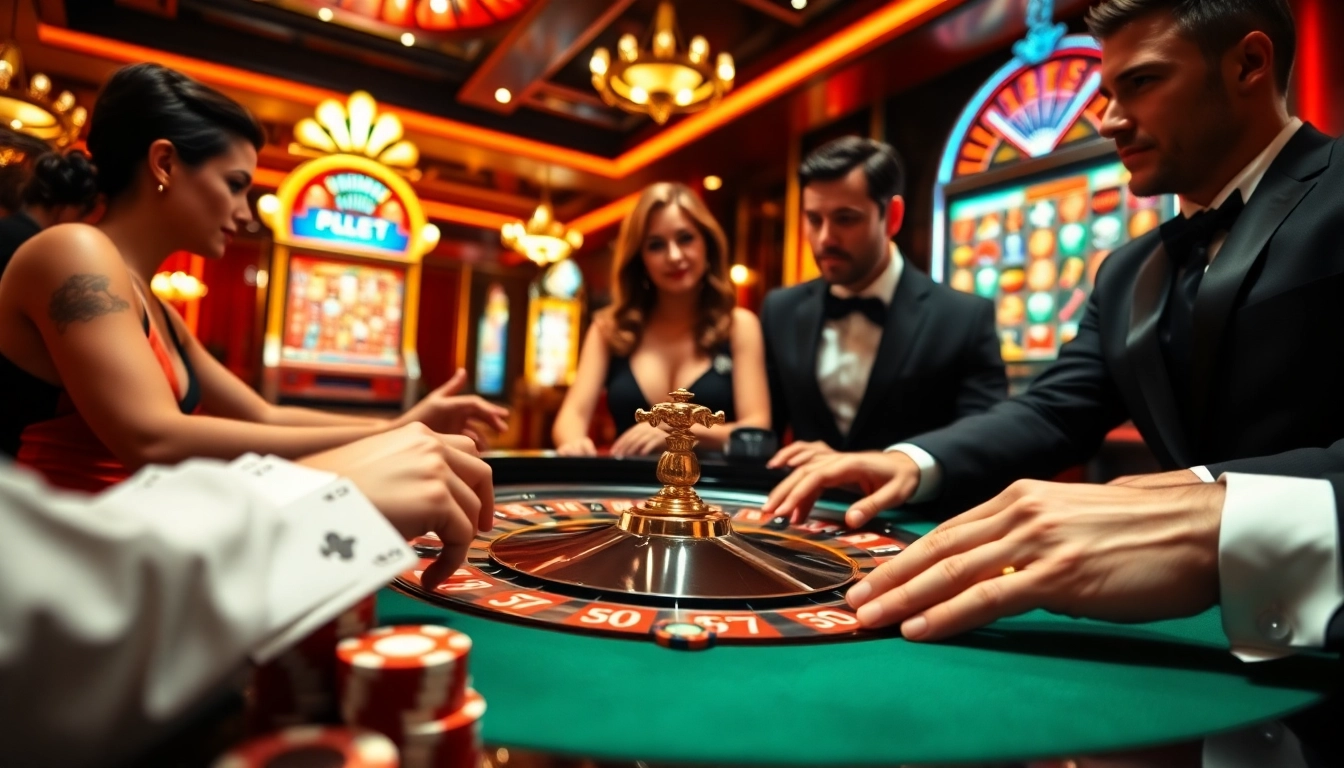 Experience the excitement of 11BET at a luxurious casino table scene.