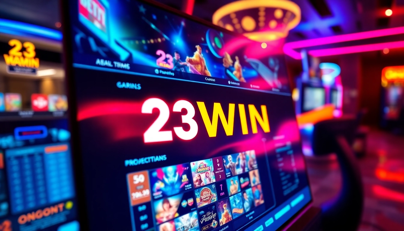Engaging online gambling interface featuring 23WIN with vibrant graphics and interactive games.