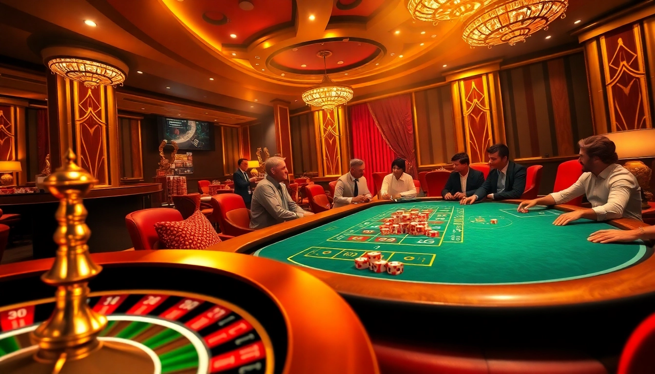 Engaging scene of online gambling with a focus on đăng ký okfun for new players.