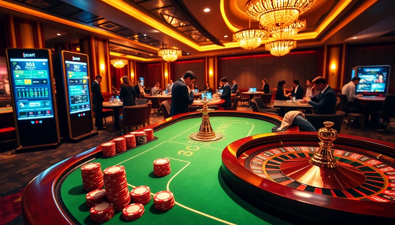 Experience excitement with live betting at https://bj388.boats/ featuring vibrant casino visuals.