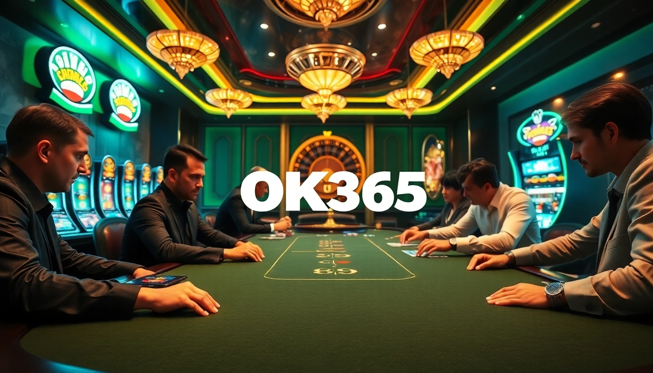 Experience the thrill of high-stakes gaming at OK365, featuring poker and slot machines.