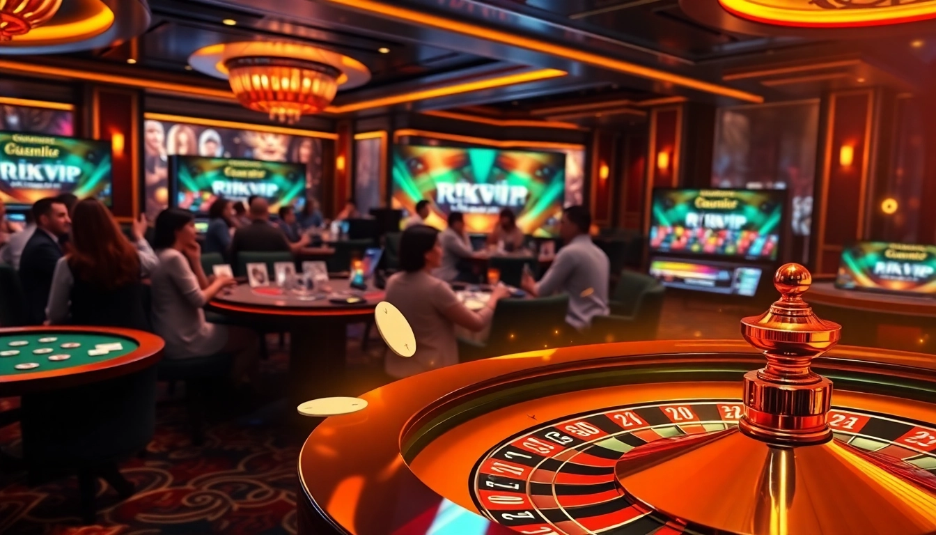 Experience thrilling gameplay at RIKVIP, showcasing vibrant games with stunning visuals and engaging interfaces.