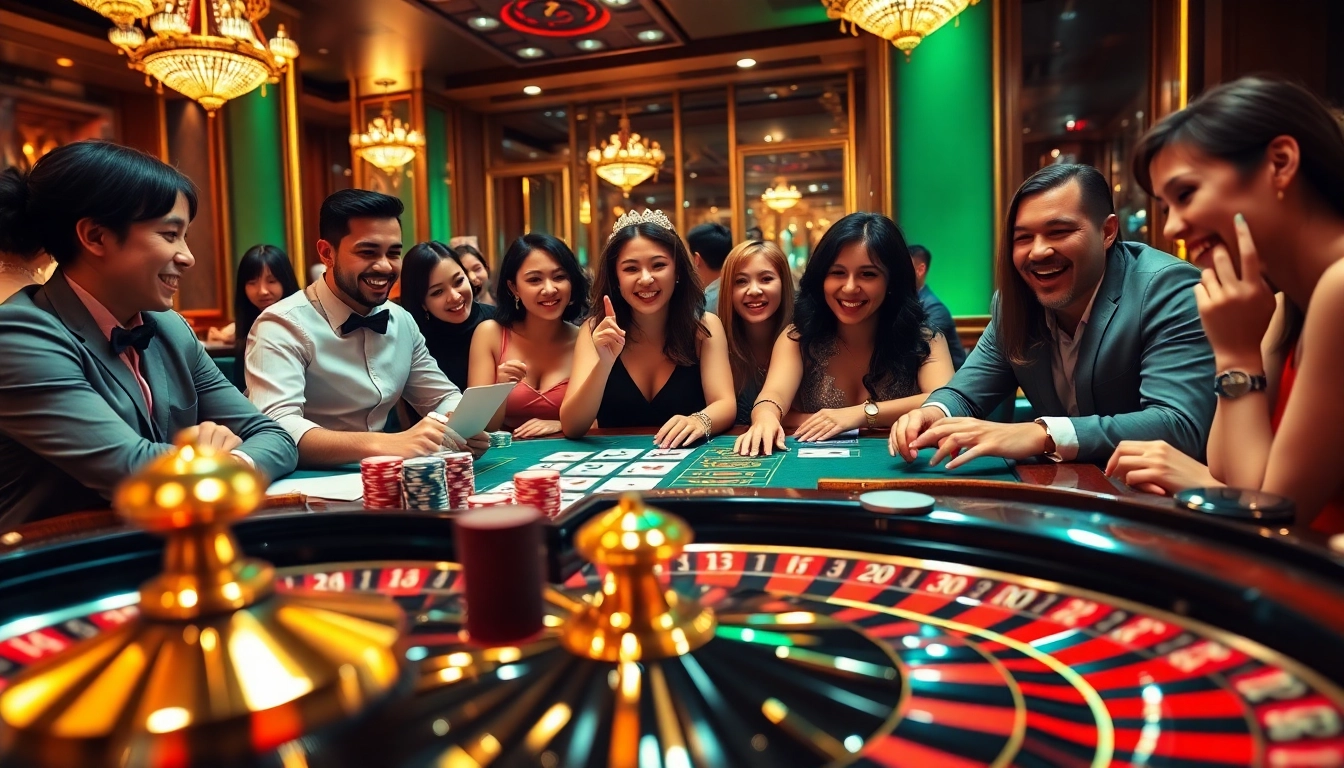 The excitement of gambling at https://xx88.eu.com/ with players at a luxurious casino table.