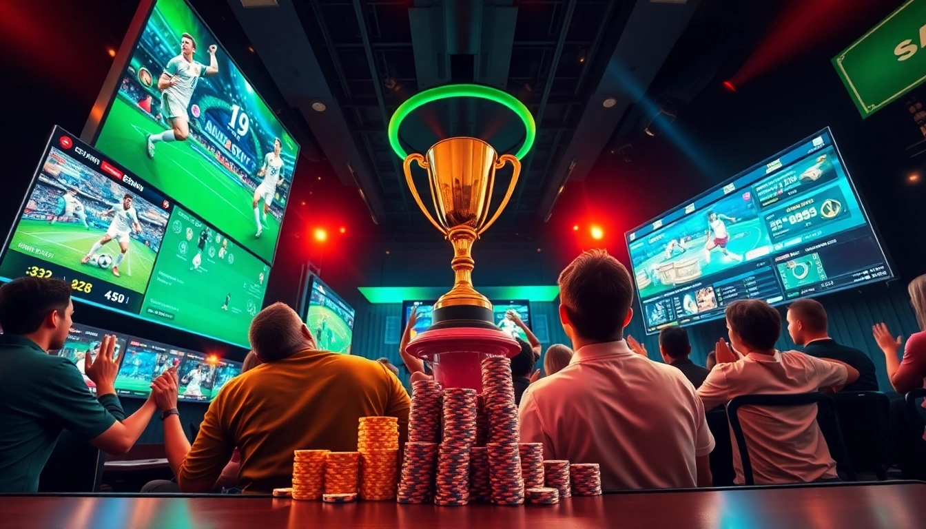 Dynamic online betting atmosphere showcasing excitement at luck8win.live with vibrant visuals and engaging players.