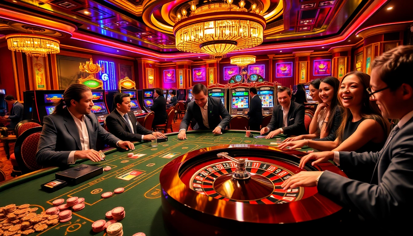 Players enjoying an exciting game at a Vipwin casino table, showcasing the thrill of betting.