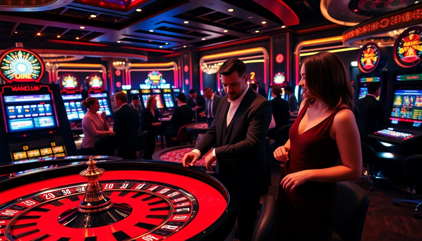 Experience the luxury of MANCLUB, where thrilling poker games and vibrant casino elements await.