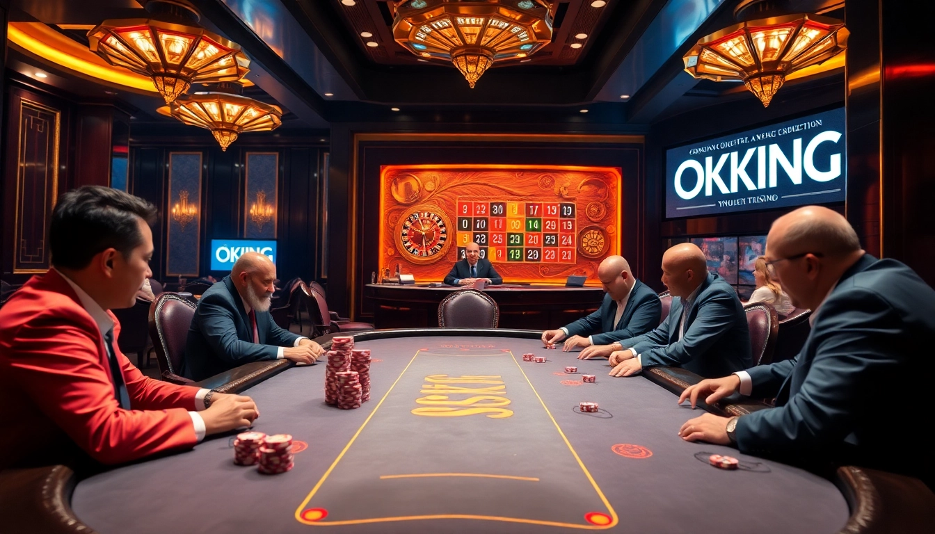 Experience the thrill of high-stakes poker at OKKING's luxurious casino.