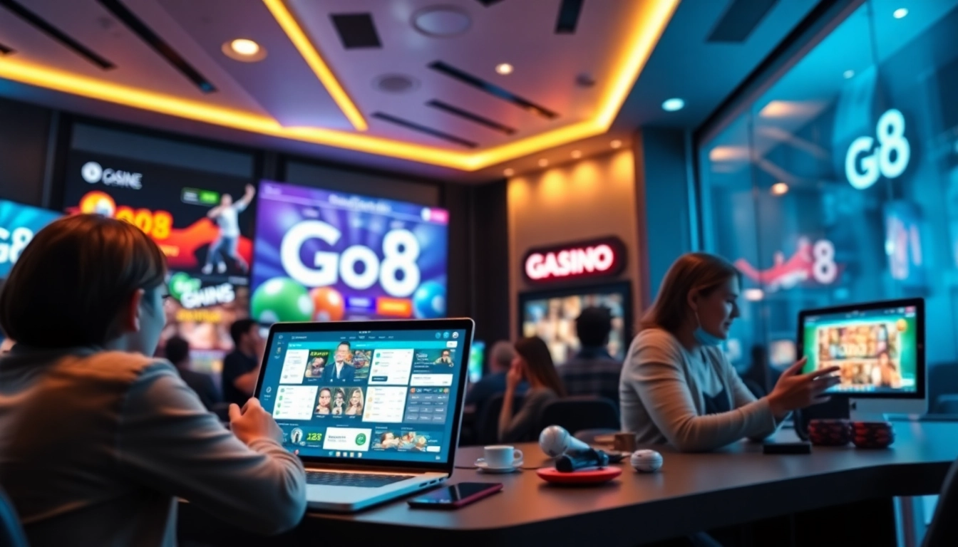 Go8 online gaming platform showcasing immersive casino and sports betting experiences.