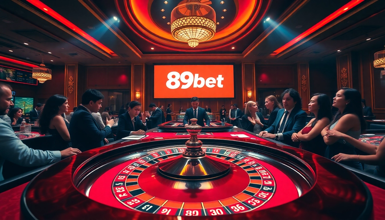 Players enjoying exciting games at a casino table featuring the thrilling 89bet experience.