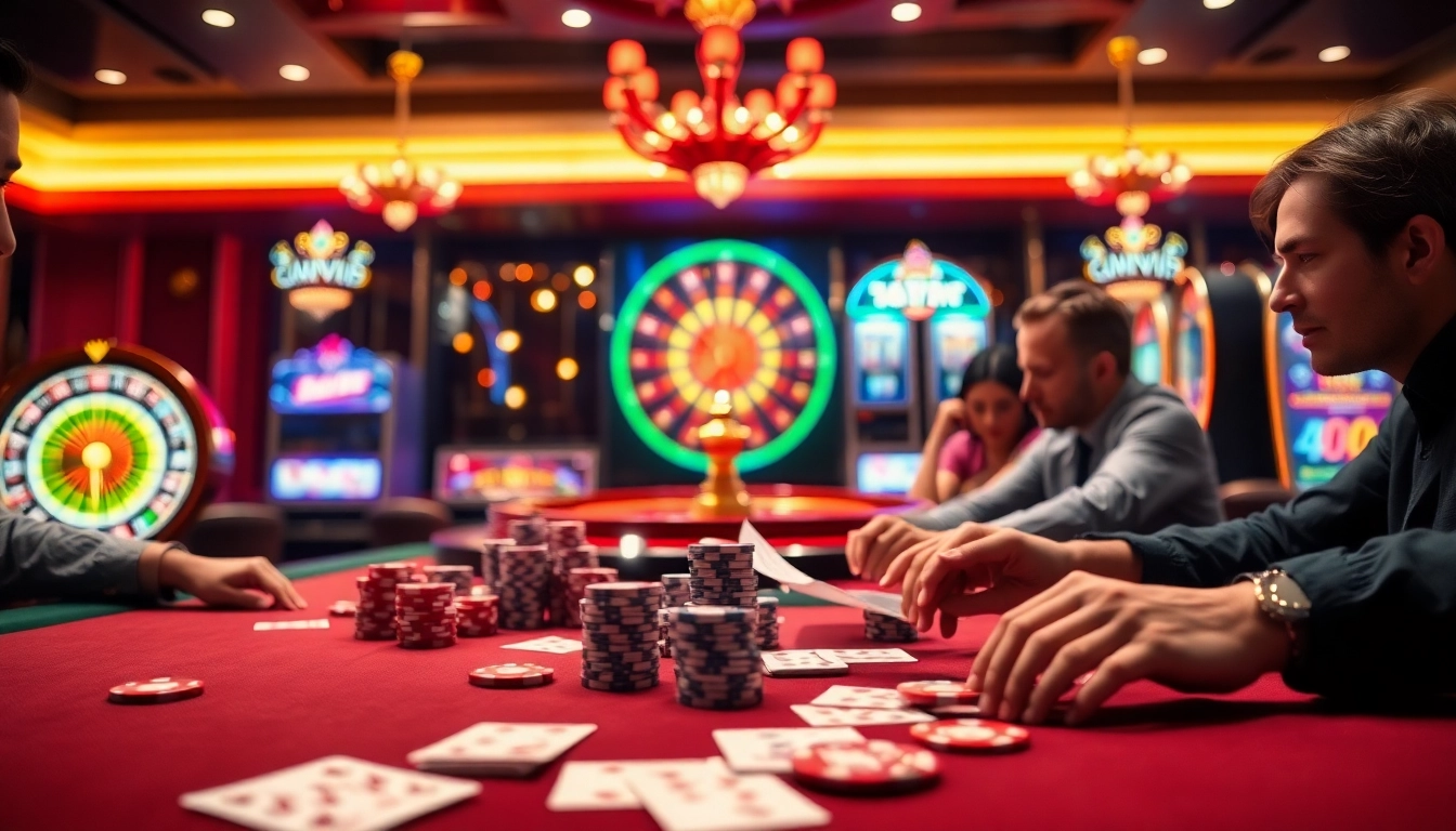 Experience high-stakes play at the sumvip club with vibrant casino tables and engaging games.