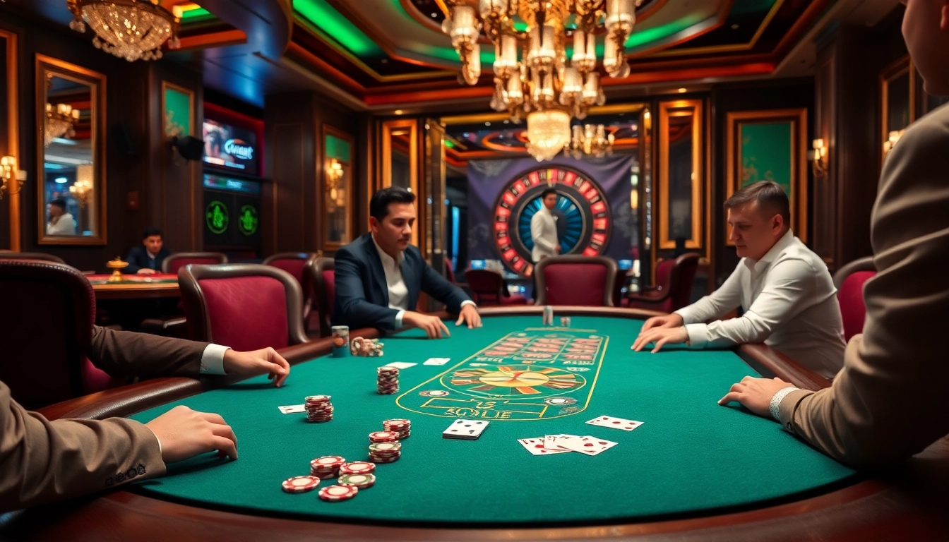 Intensity of a professional poker game at 9bet casino with luxury ambiance.