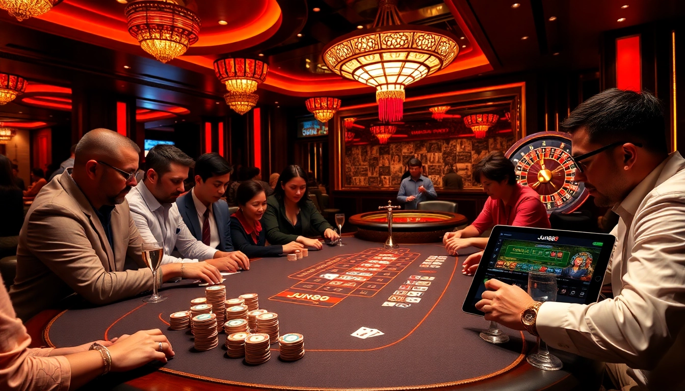 Engage in high-stakes poker at https://jun88pl.com/ with vibrant casino atmosphere and professional gameplay.