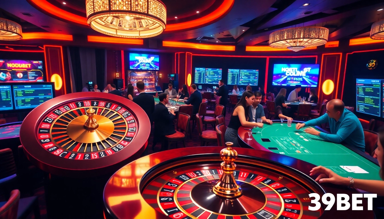 Experience the excitement of betting at 39BET with players engaged in thrilling casino games.