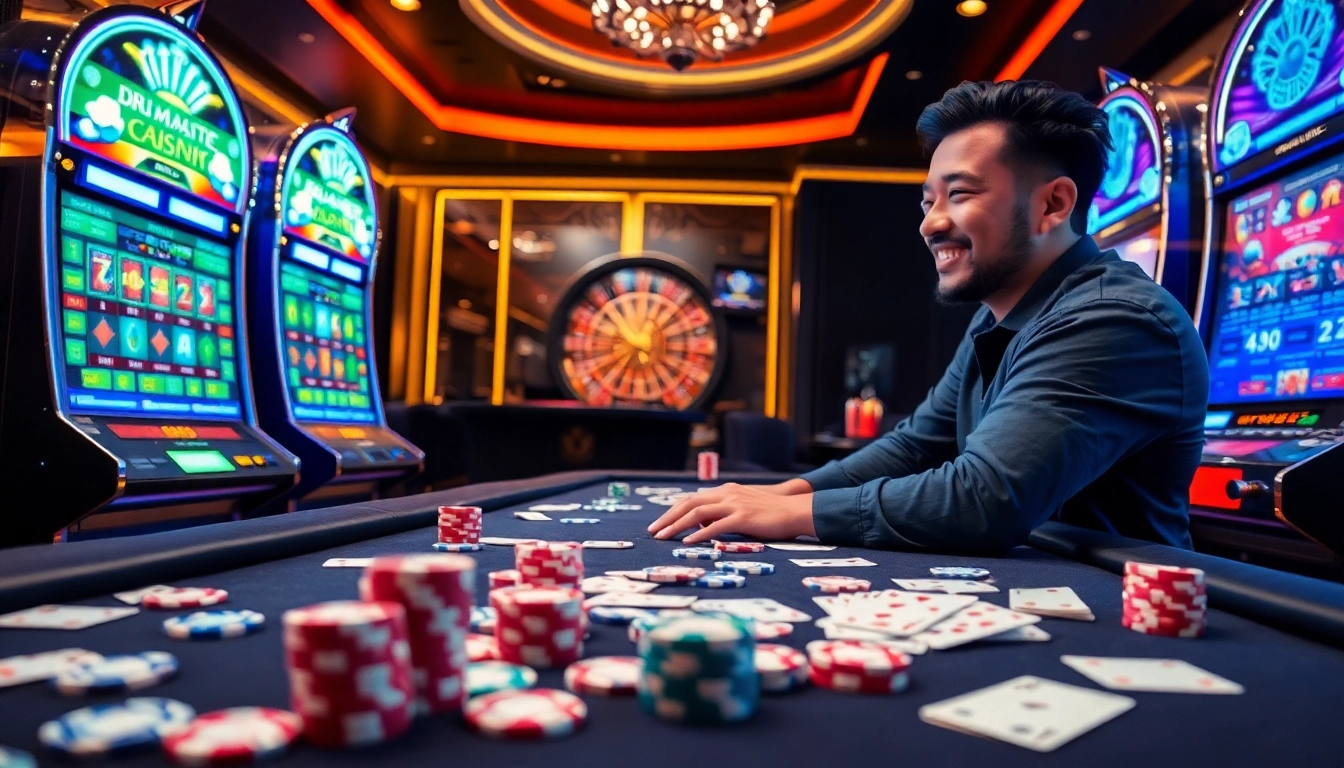 Experience the thrill of gambling at rr88.com with vibrant slot machines and exciting poker tables.