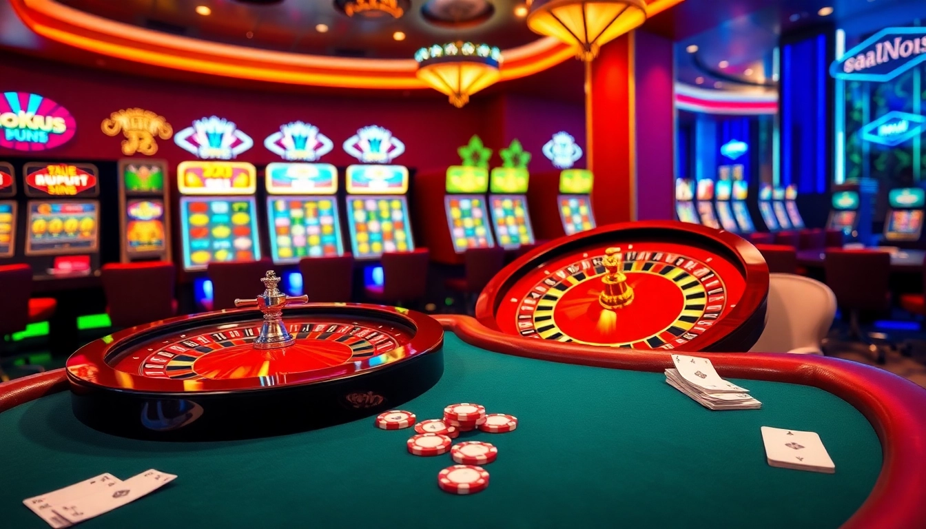 Experience the excitement of nohu-themed slot games at a luxury casino setting.